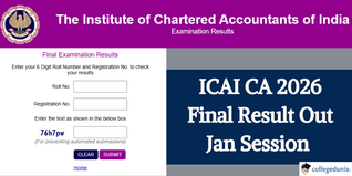 ICAI CA Final Result January 2026 Released; Download Scorecard @icai.nic.in